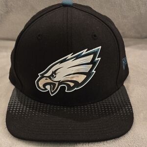 NEW NFL Era Black Philadelphia Eagles Cap - 9FIFTY Original Fit SnapBack